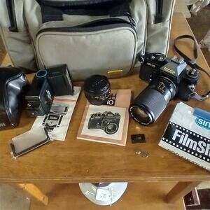 Ricoh KR-10 camera with extras